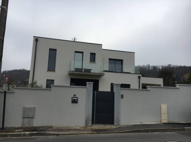 Maison contemporaine toit plat en Essonne 91